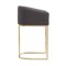 Manhattan Comfort Louvre Counter Stool in Grey and Titanium Gold CS009-GY - alternate 6